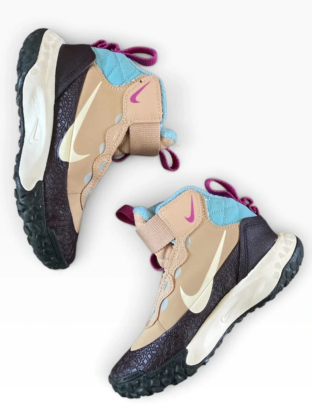 Nike Terrascout Sneaker Boots Hemp Turquoise Burgundy Kids 11C Gorpcore